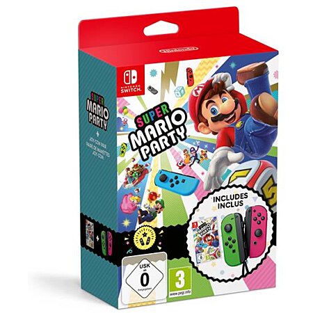 NINTENDO Pack Super Mario Party + paire de Manettes Joy-Con Gauche Violet  Pastel et Droite Vert Pastel Nintendo Switch pas cher 