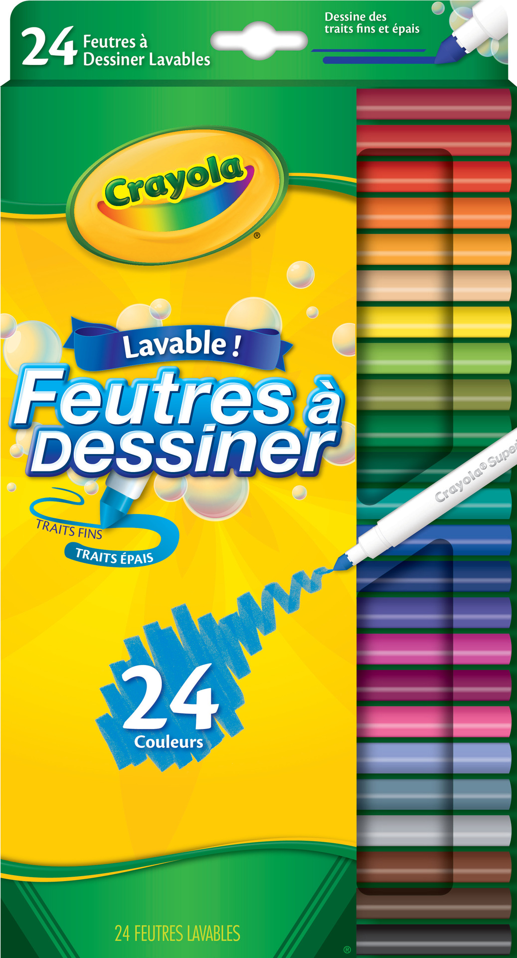 Crayola - 24 Feutres À Dessiner au meilleur prix