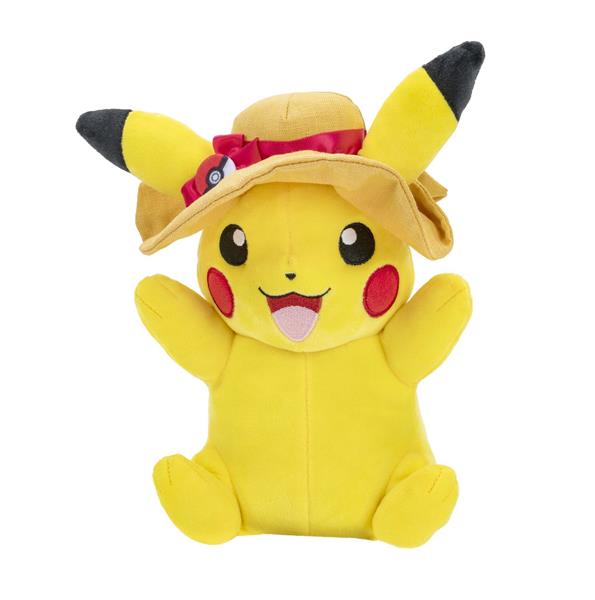 Peluche 20cm Pokemon : Pikachu chapeau d'été au meilleur prix