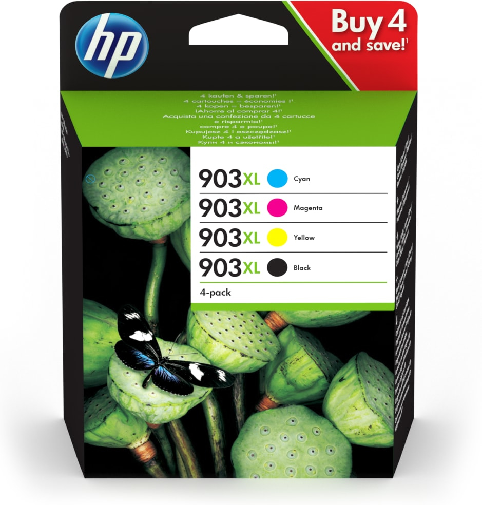 Cartouche compatible HP 903XL - Pack de 4 - noir, cyan, magenta