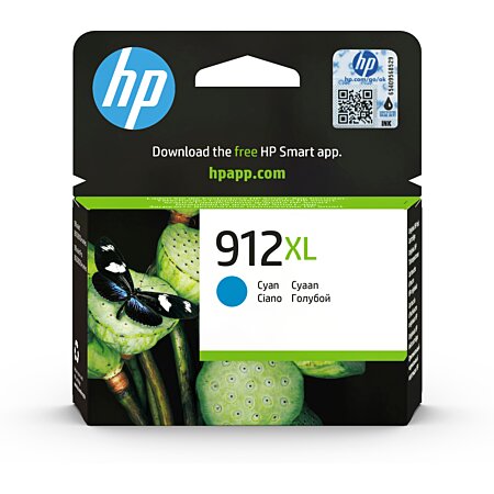 HP 912XL Cartouche d'encre cyan grande capacité authentique (3YL81AE) pour  HP OfficeJet 8010 series/ OfficeJet Pro 8020 series