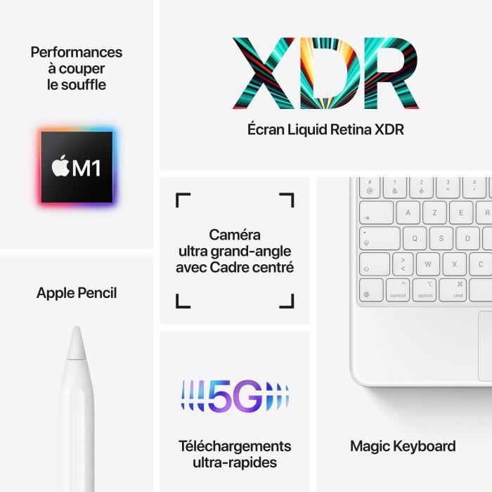 IPad Pro 12.9 (2021) 5e Génération – 512 Go WiFi – Gris Sidéral – Neuf Sous Blister