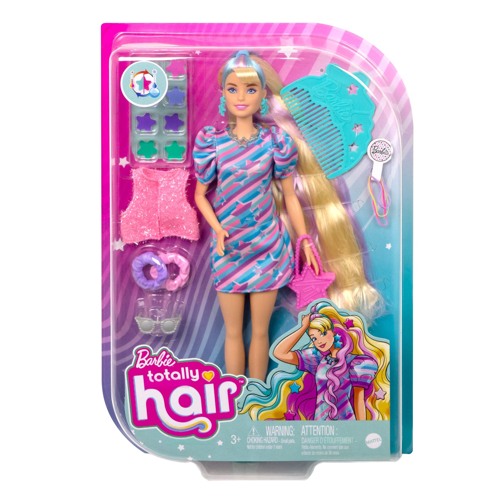 Barbie Coffret Salon De Coiffure Ultra Chevelure, Poupée Cheveux