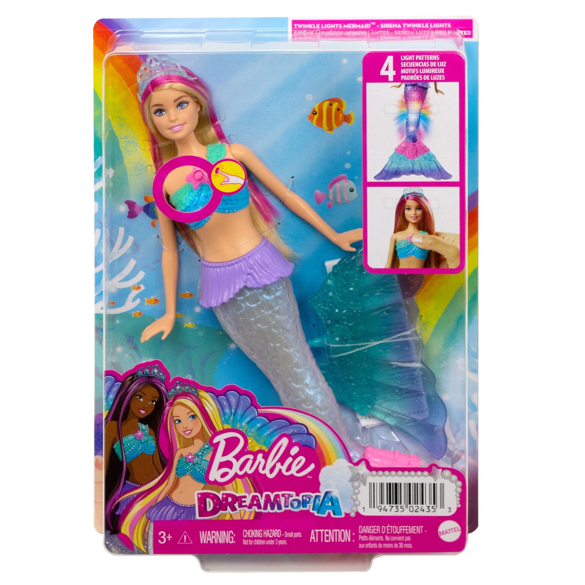 Barbie Sirène lumières étincelantes V7047 Jouet de reve
