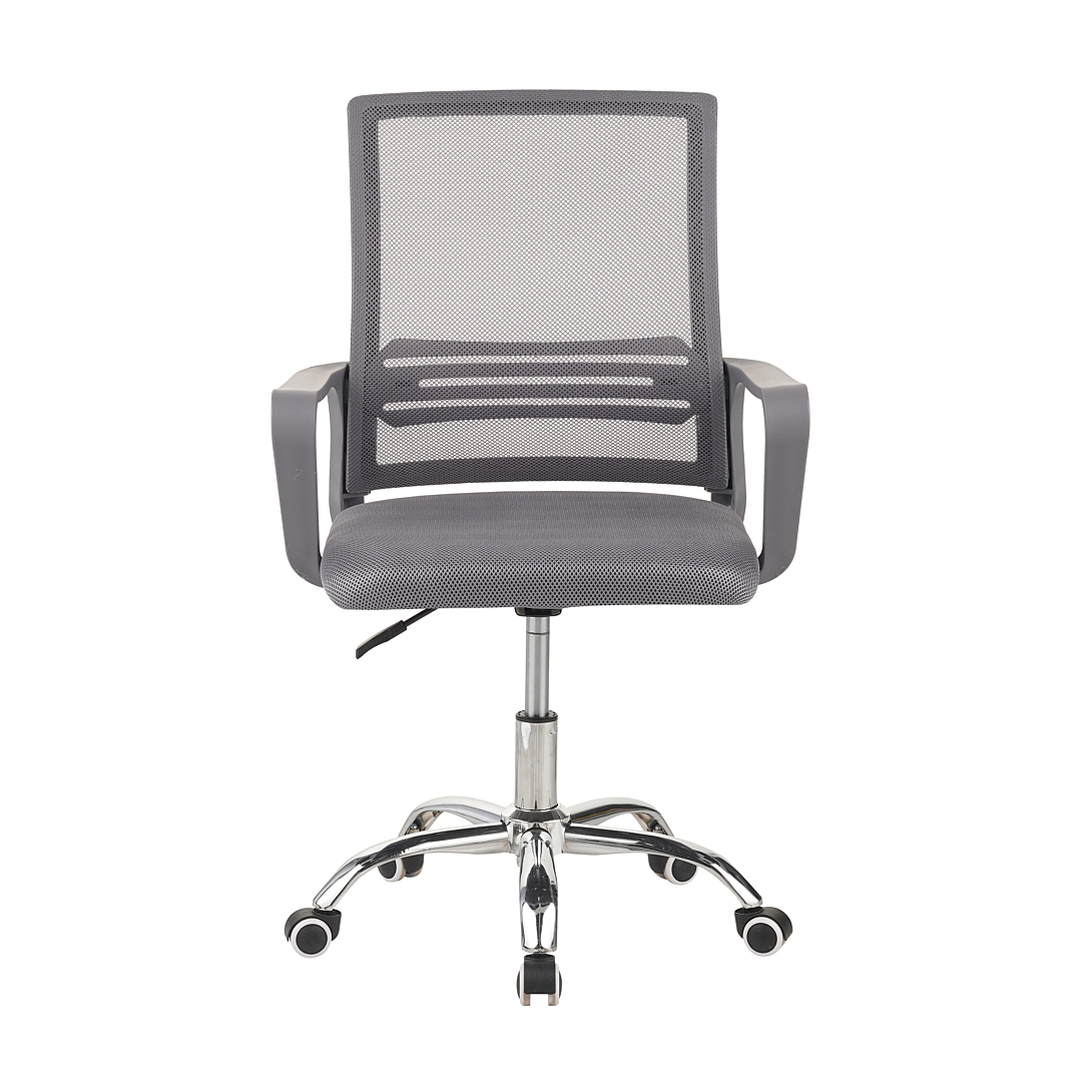 Fauteuil de bureau confort résille à roulettes gris