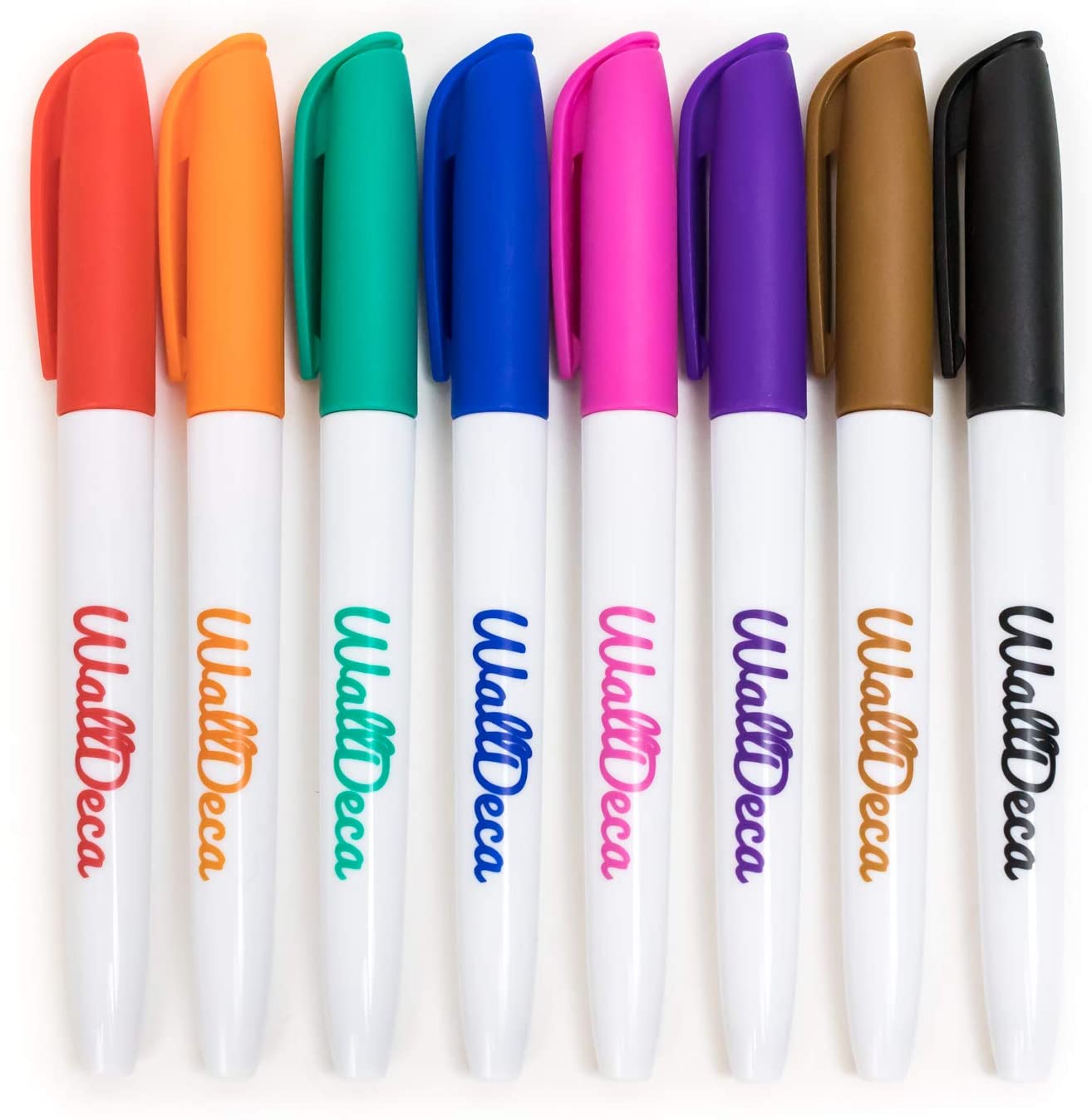 8 stylos à craie liquide couleurs vives. Accessoire écriture tableau