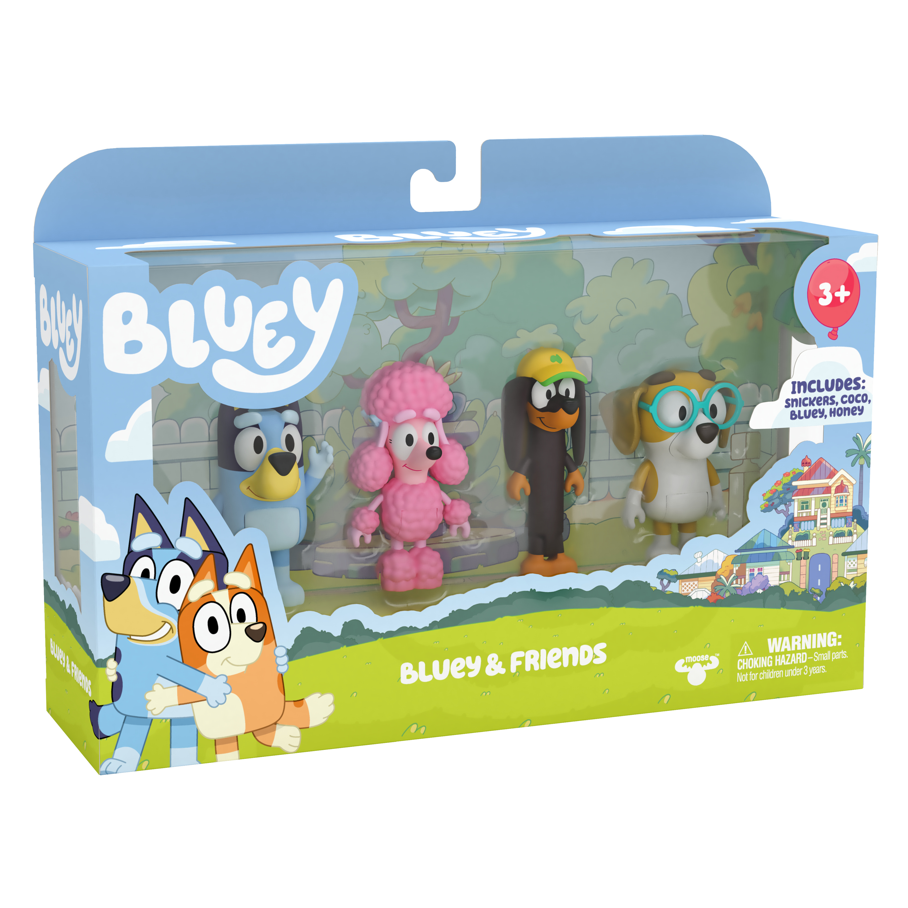 Bluey famille et ses amis : Coffret de 8 figurines articulées - Moose Toys