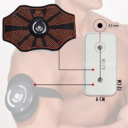  Pack électrode - TOTAL ABS GYMFORM™ - Adulte - Blanc - Musculation