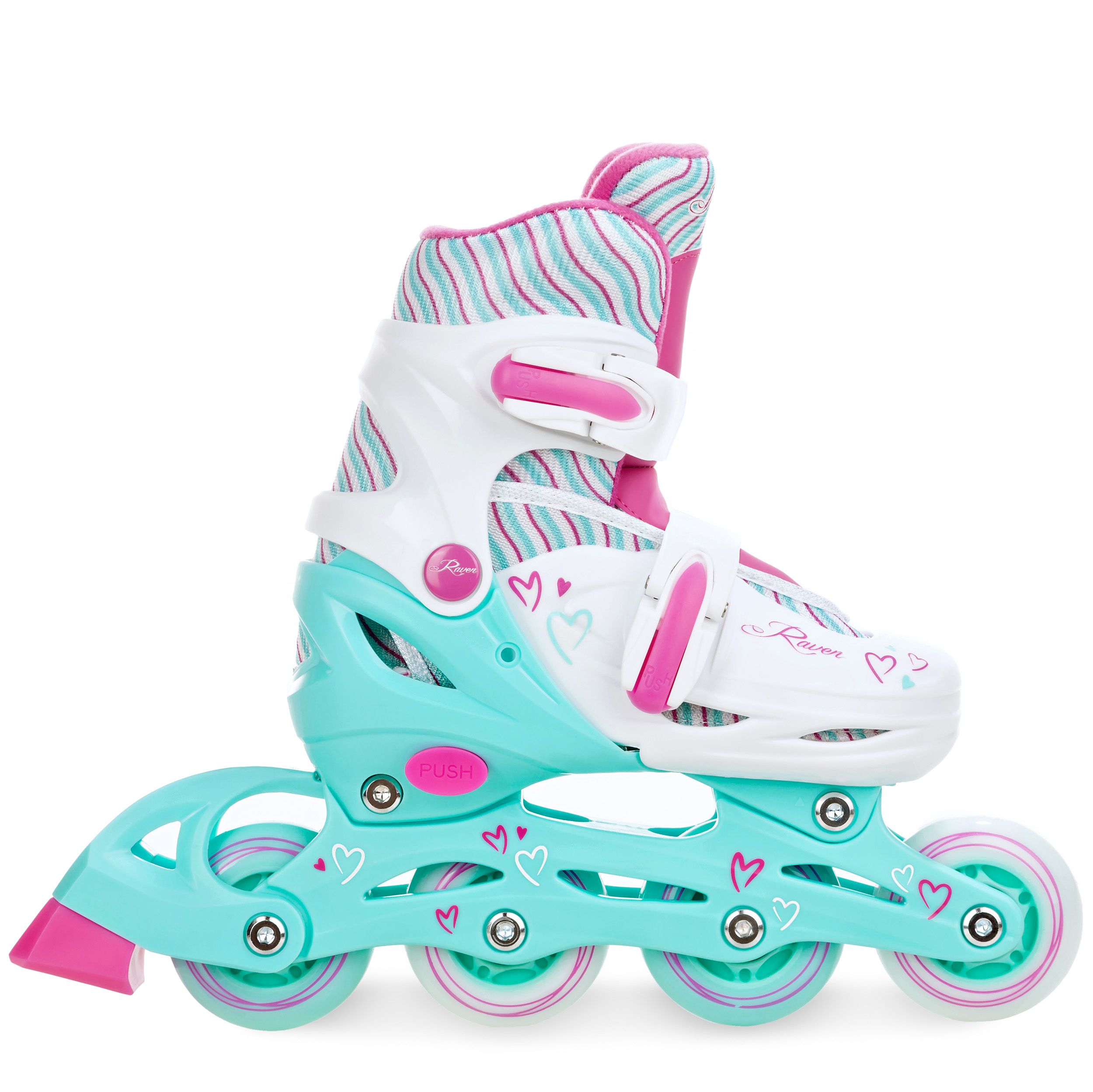 Roller en ligne Loret roues LED patin à roulette patin à glace  triskate Enfant Mixte taille ajustable Raven