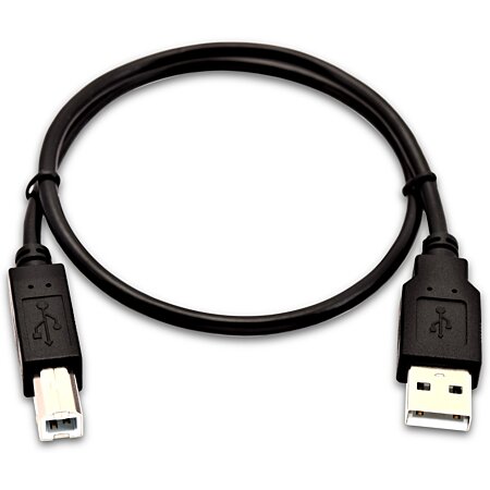 Câble USB A vers USB B V7 V7USB2AB-50C-1E Noir
