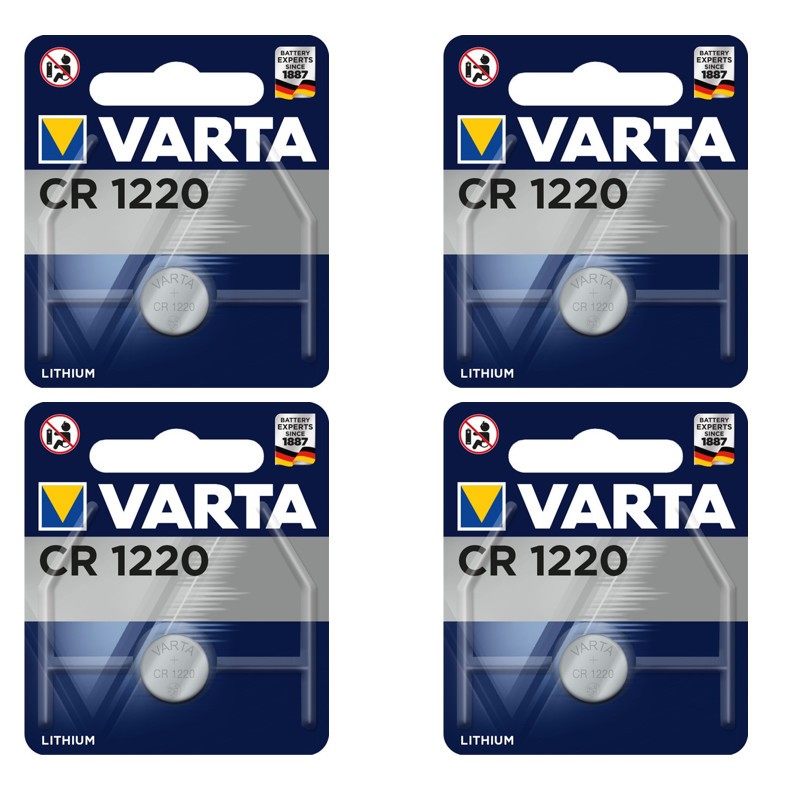 Lot De 4 Piles Bouton Lithium CR1220 Wilhelm – 3V, 40 MAh, 12x2 Mm – Équivalent DL1220 – Longue Durée