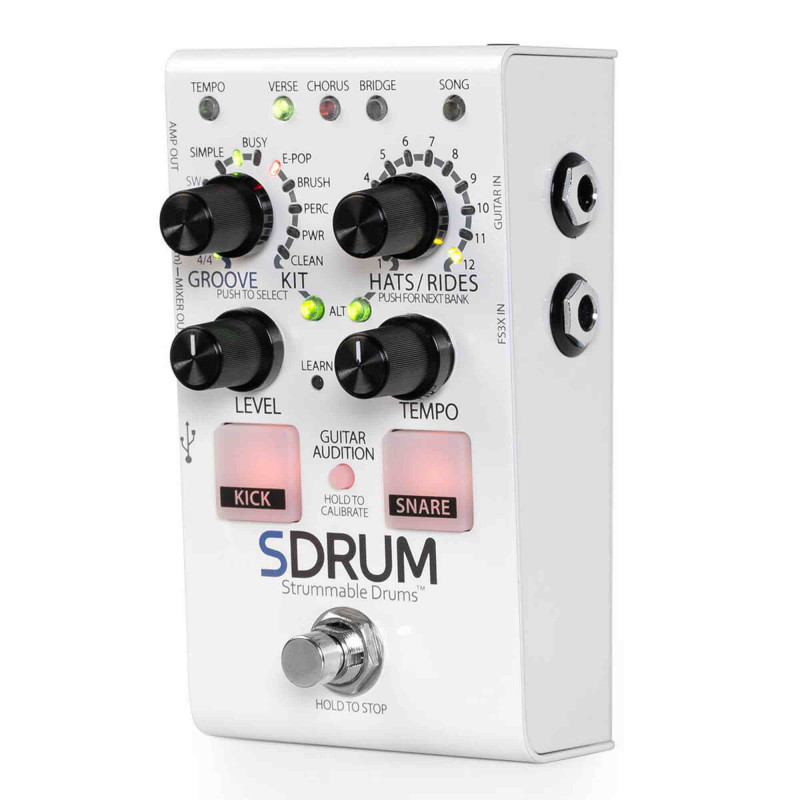 Digitech SDRUM - Boîte à rythmes pour guitariste/bassiste - Blanche au ...