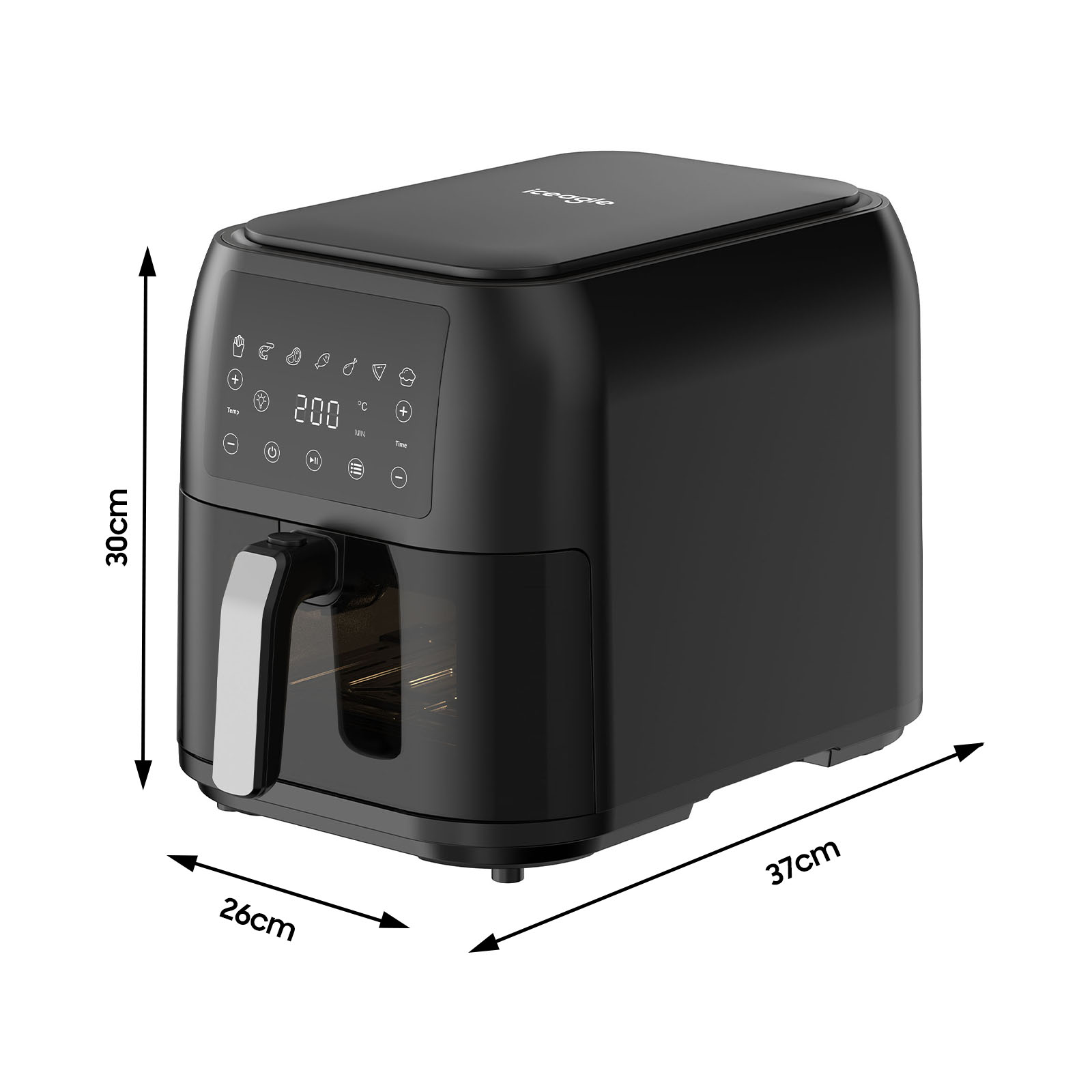 Friteuse Sans Huile - Air Fryer - 8.5L - 2000W - Contrôle Digital - Double Réservoir