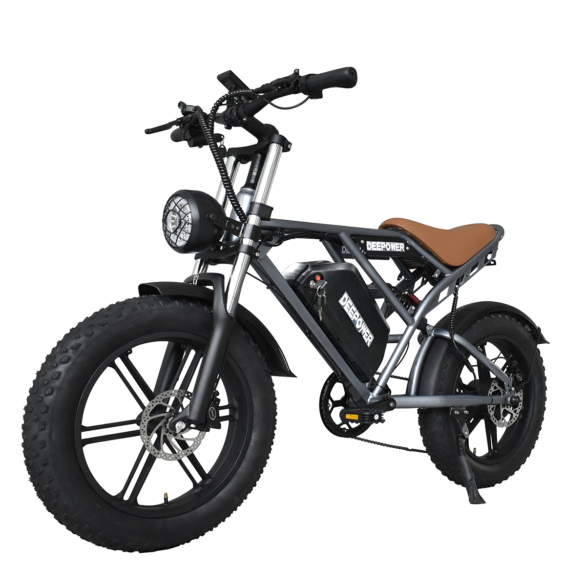 DEEPOWER Vélo électrique 26 avec batterie amovible 48 V 10 Ah