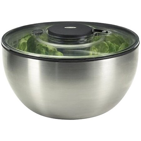 Acheter Grande essoreuse à salade en acier inoxydable. Essoreuse à salade  de type presse avec bol de 3,5 L. Lave-légumes, sèche-linge, passe au  lave-vaisselle. Nettoyant et sèche-laitue