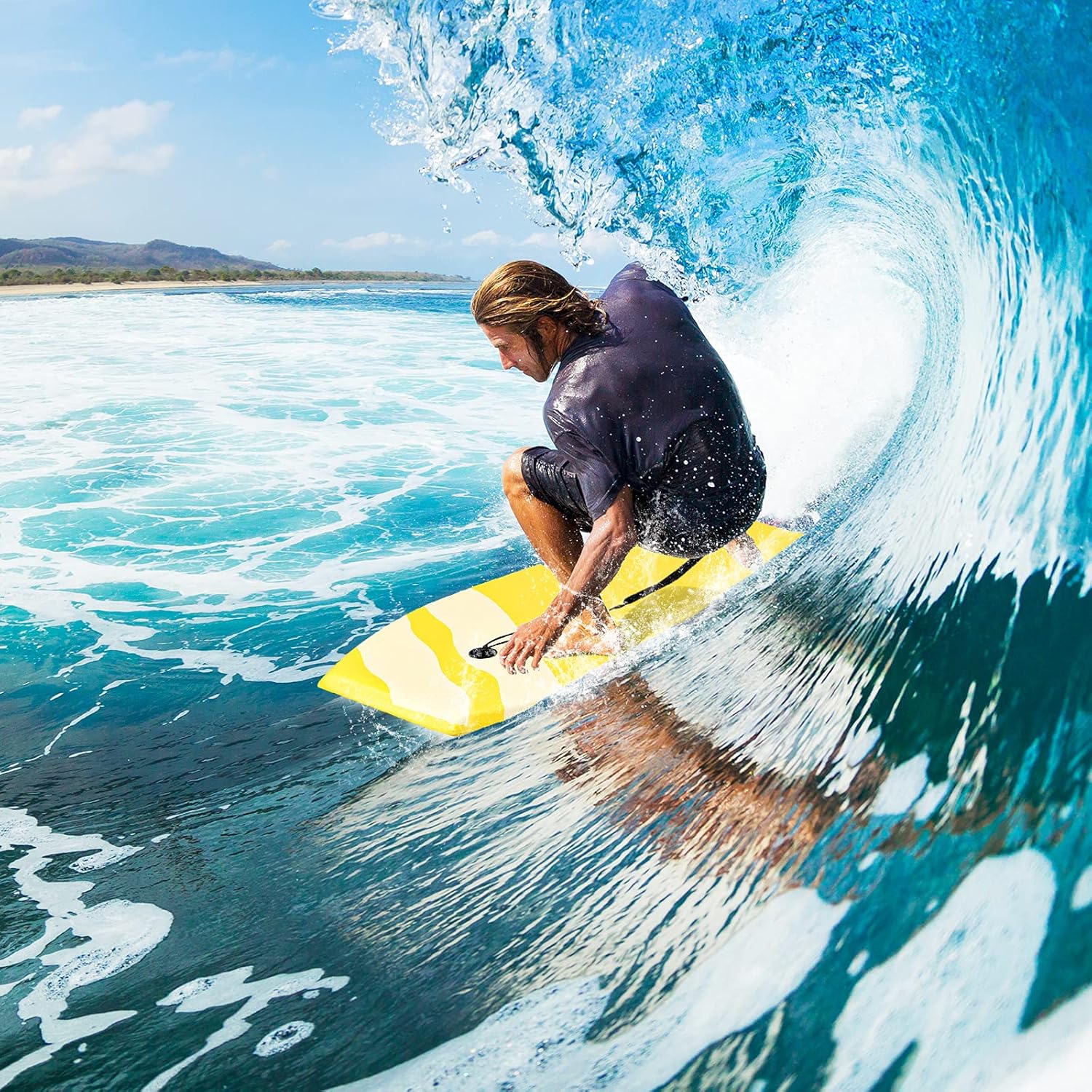 Planche à Vagues Bodyboard 45cm Pour Enfants | Motifs Marins Colorés | Polystyrène Léger Et Résistant