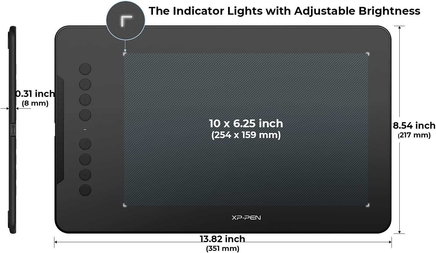 Tablette De Dessin De 10x6 Pouces, Affichage De Stylo De Tablette