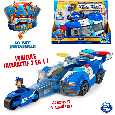 SPIN MASTER Véhicule transformable Ride'N Rescue + figurine Chase - Pat Patrouille pas cher SPIN MASTER Véhicule transformable Ride'N Rescue + figurine Chase - Pat Patrouille pas cher