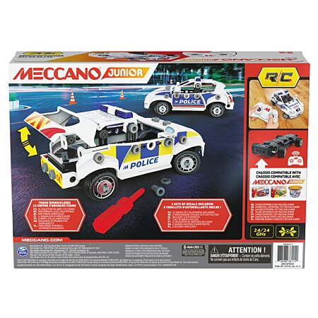 Meccano junior - ma voiture de police radiocommandee, vehicules-garages