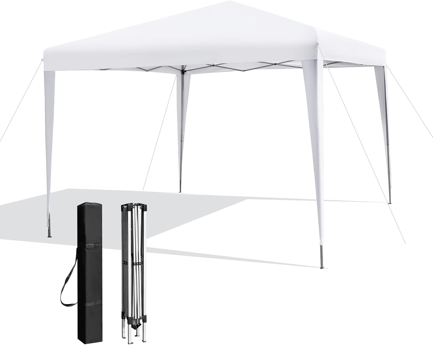 Tonnelle pliante barnum pliable de jardin extérieur avec sac de rangement,pour camping, barbecues,blanc