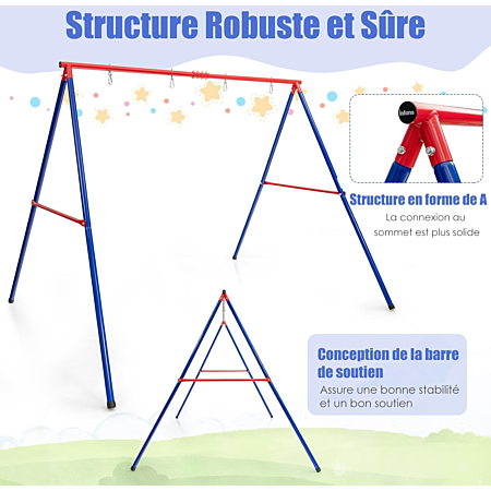 GOPLUS Ensemble de Portique et Balançoire Support de Nid d’Oiseau Extra GOPLUS Ensemble de Portique et Balançoire Support de Nid d’Oiseau Extra