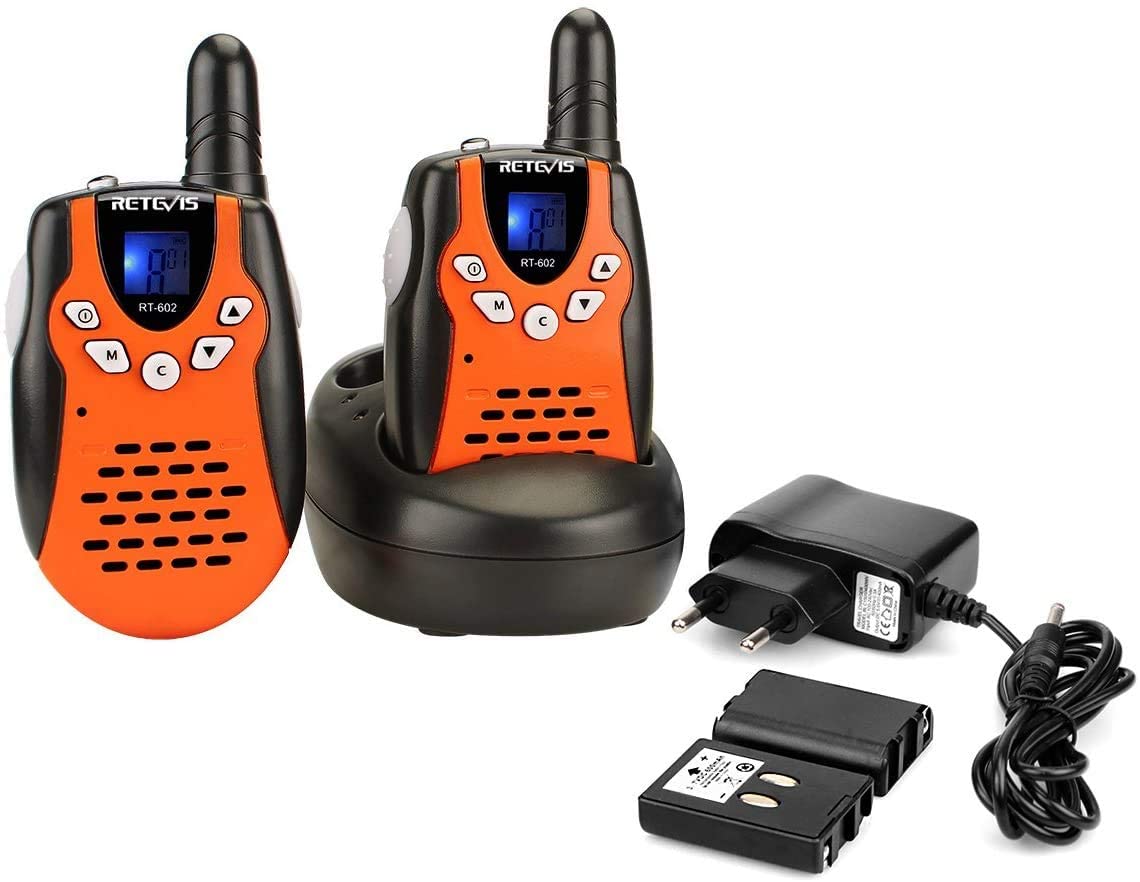 talkie walkie 8 canaux avec lampe torche et batteries et chargeur