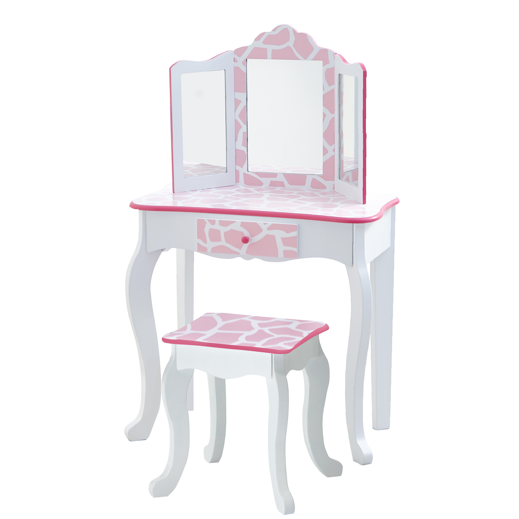 Coiffeuse enfant table de maquillage avec miroir et tabouret blanche  Fantasy Fields TD-13366D - Blanc - Kiabi - 132.99€
