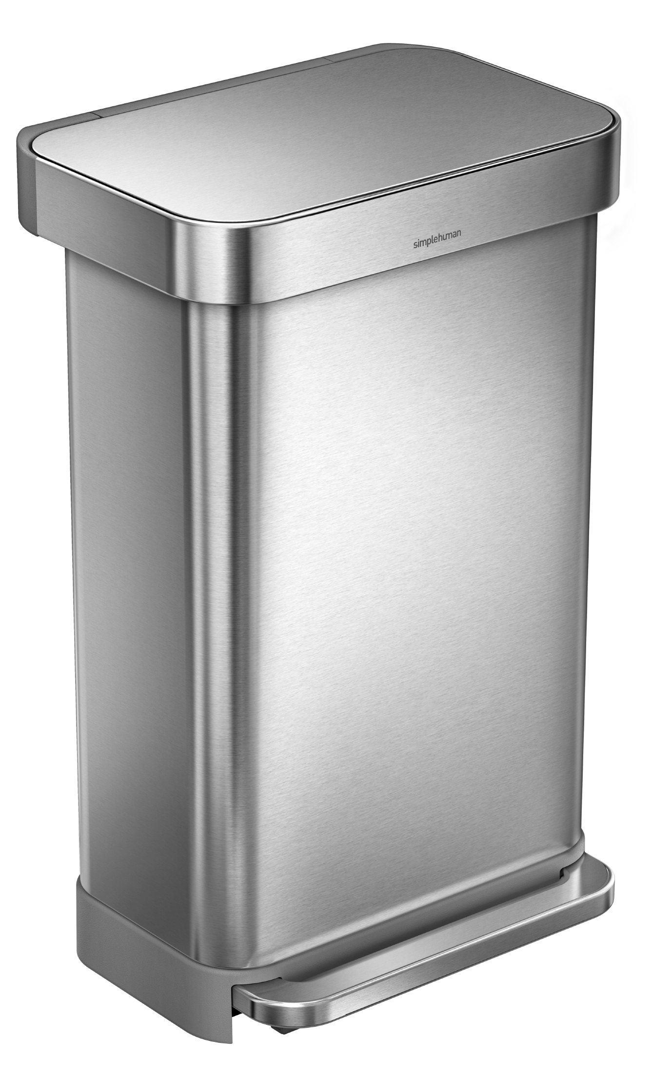 Poubelle r ctangulaire p dale 45l inox bross cw2024