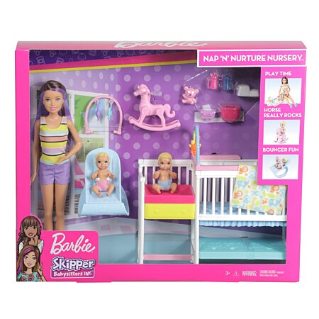 Barbie - Skipper La Chambre Des Jumeaux - Coffret Poupée Mannequin