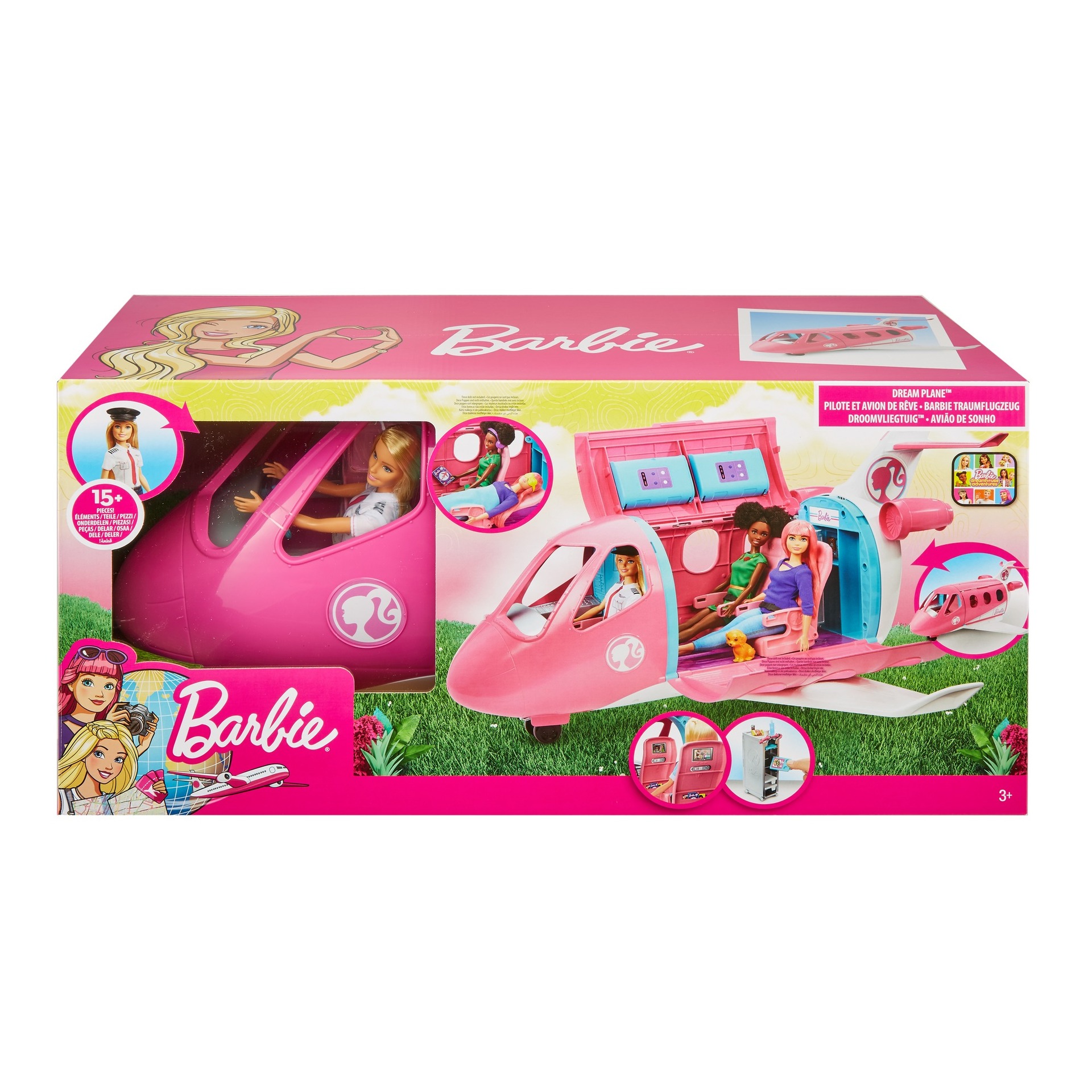Barbie - Barbie Dreamhouse Adventures Barbie Pilote Et Son Avion De Rêve -  Véhicule Pour Poupée Mannequin - 3 Ans Et + - Barbie au meilleur prix