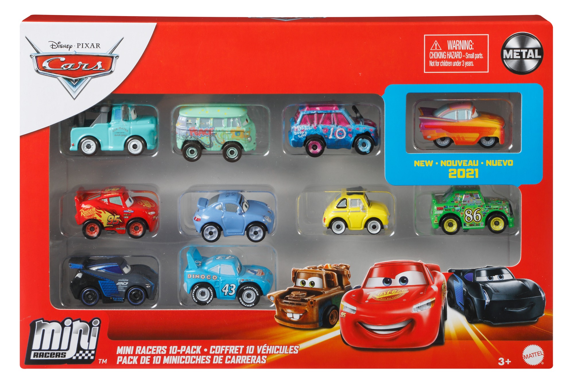 Disney Pixar Cars - Assortiment Coffret 10 Mini-Véhicules - Petite