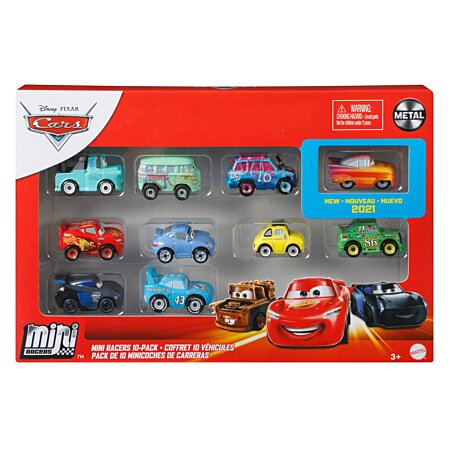 Disney Pixar Cars - Assortiment Coffret 10 Mini-Véhicules - Petite
