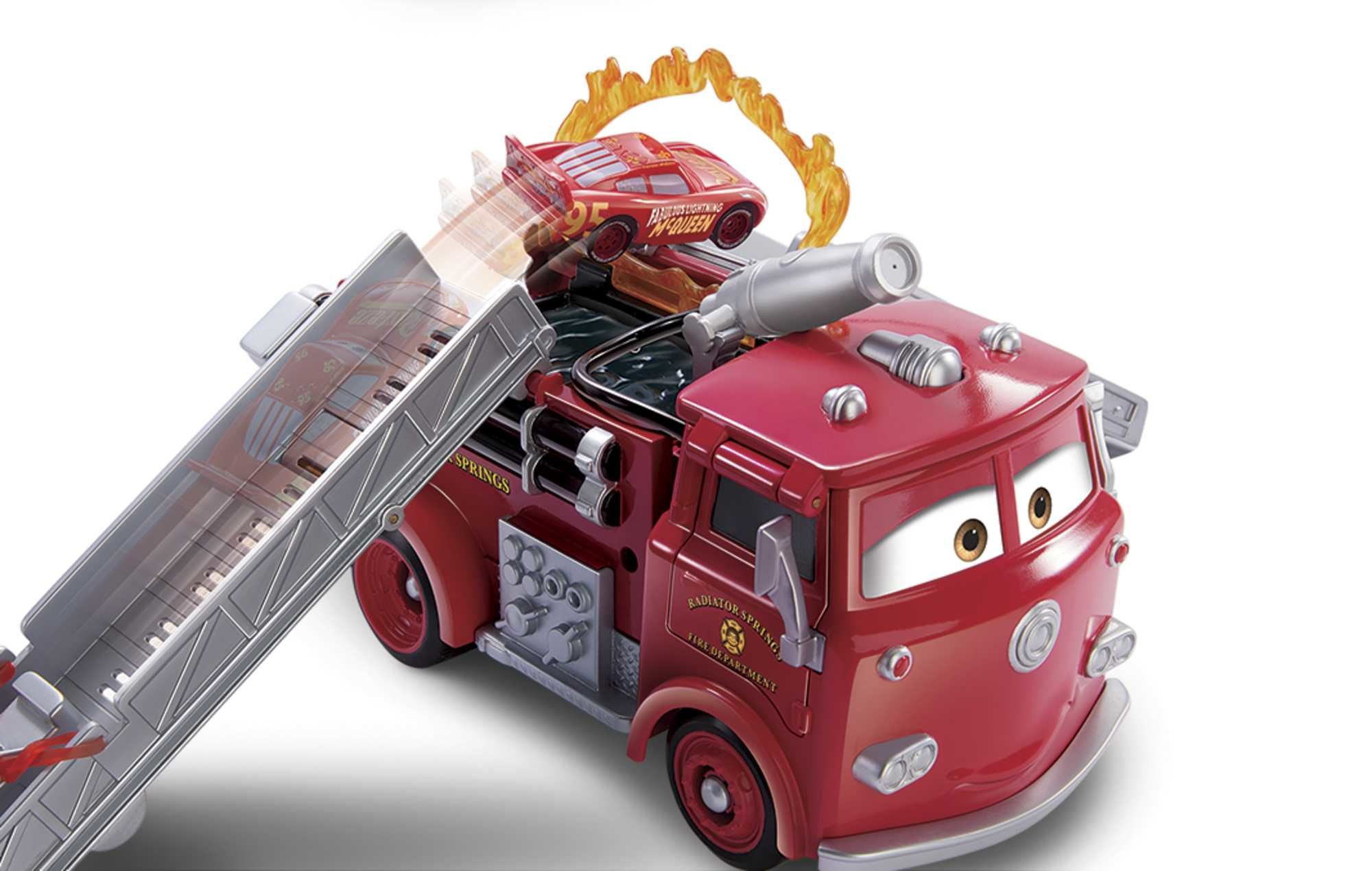Disney Pixar Cars petite voiture Flash McQueen, rouge avec pneus de course,  jouet pour enfant, FLM20 : : Jouets