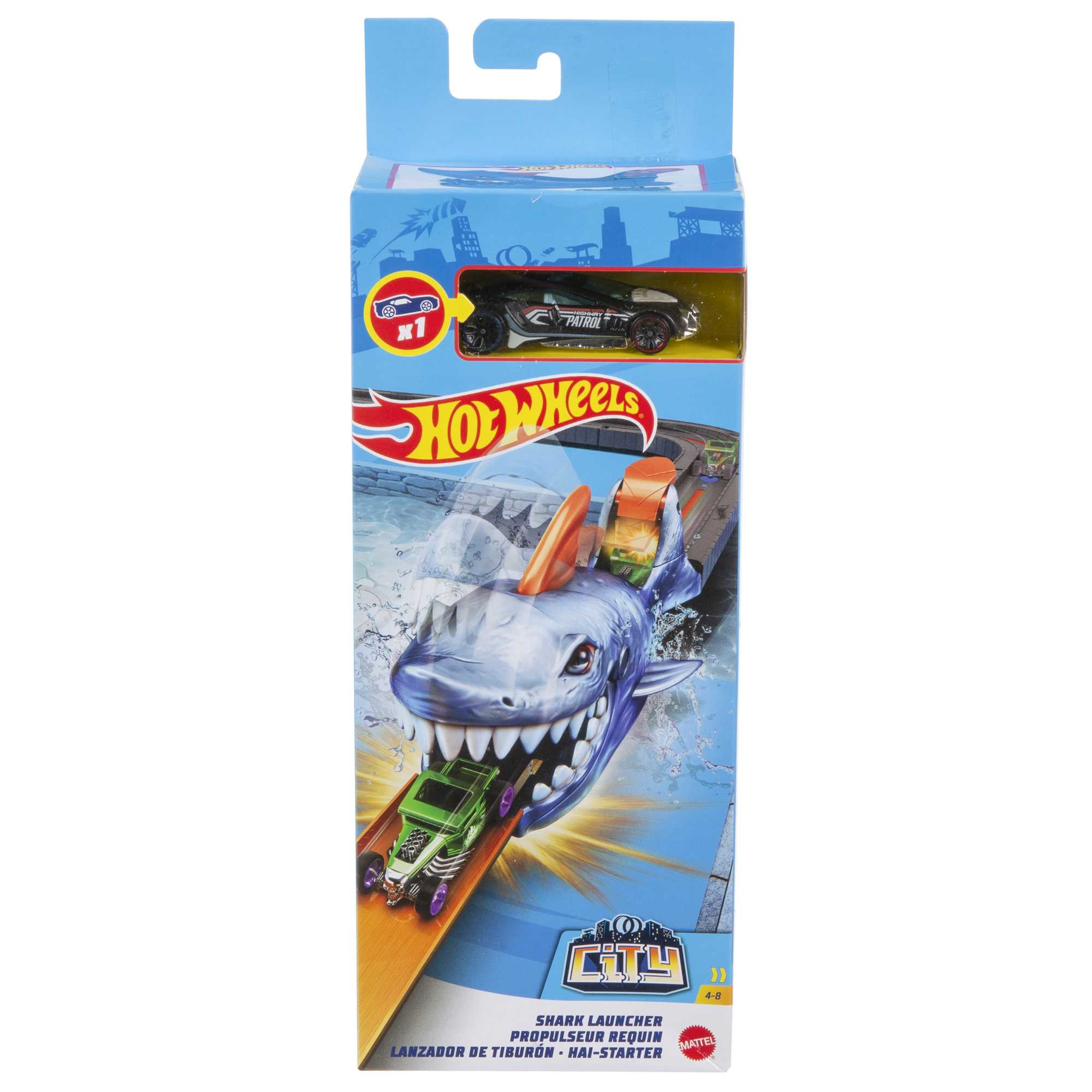 Hot Wheels - Accessoires Boîte Cascades et Gobelets avec Propulseur