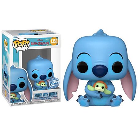 Figurine Pop [Exclusive] Disney Lilo & Stitch : Stitch avec tortue