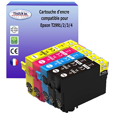 cartouches encre compatible imprimante Epson XP-245 LOT de 5 - 2x17ml +  3x13ml pas cher