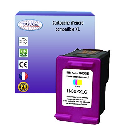 ✓ Cartouche encre UPrint compatible HP 302XL couleur couleur
