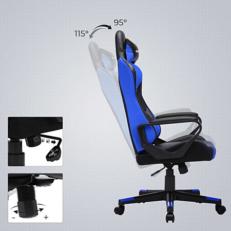 FOXSPORT - Chaise de gaming, fauteuil gamer confortable avec support  lombaire et appui-tête réglable, accoudoirs 2d, chaise de bureau gamer -  Chaises - Rue du Commerce