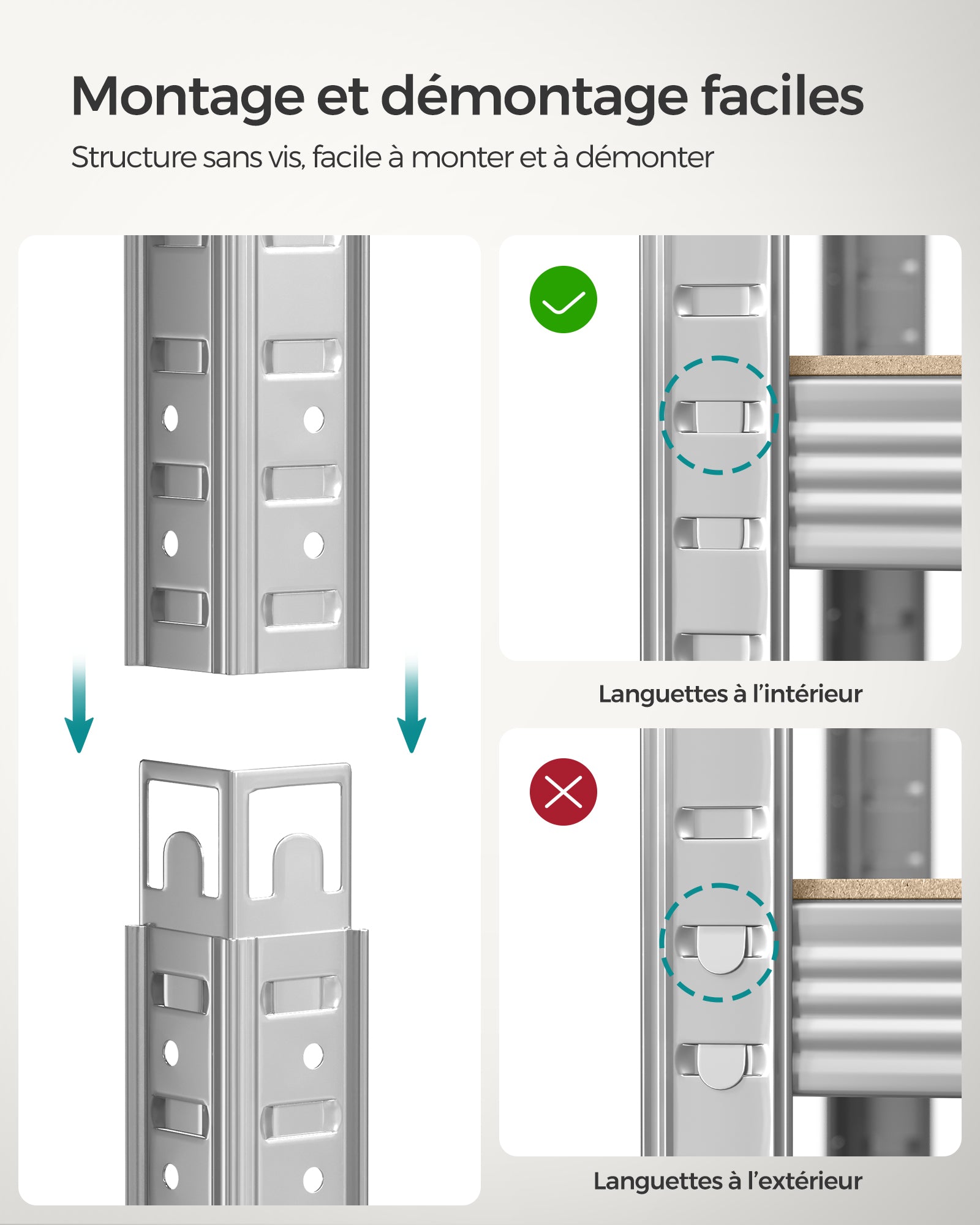 étagère Rangement U00c9tagu00e8re De Rangement Pour Garage : 180 Cm X 90 Cm X 60 Cm | Galvanisu00e9e - 5 Niveaux | 175 Kg Par U00c9tagu00e8re U00e0 Prix Placard Chambre