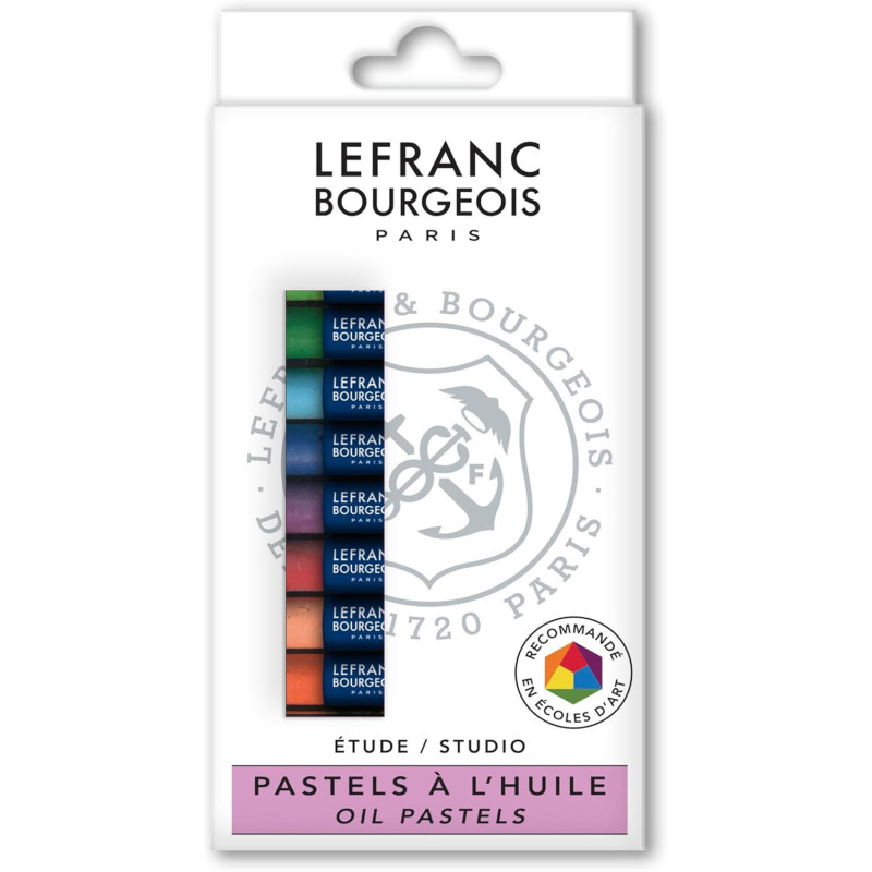 Pastels à l'huile - Boite de 12 - Beaux-arts - Lefranc Bourgeois