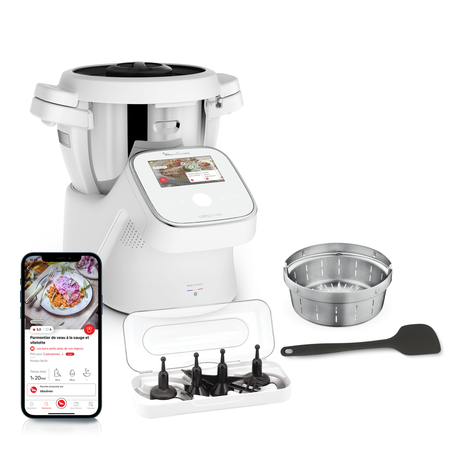 Robot cuiseur connecté Moulinex i-Companion Touch HF935110 au meilleur prix