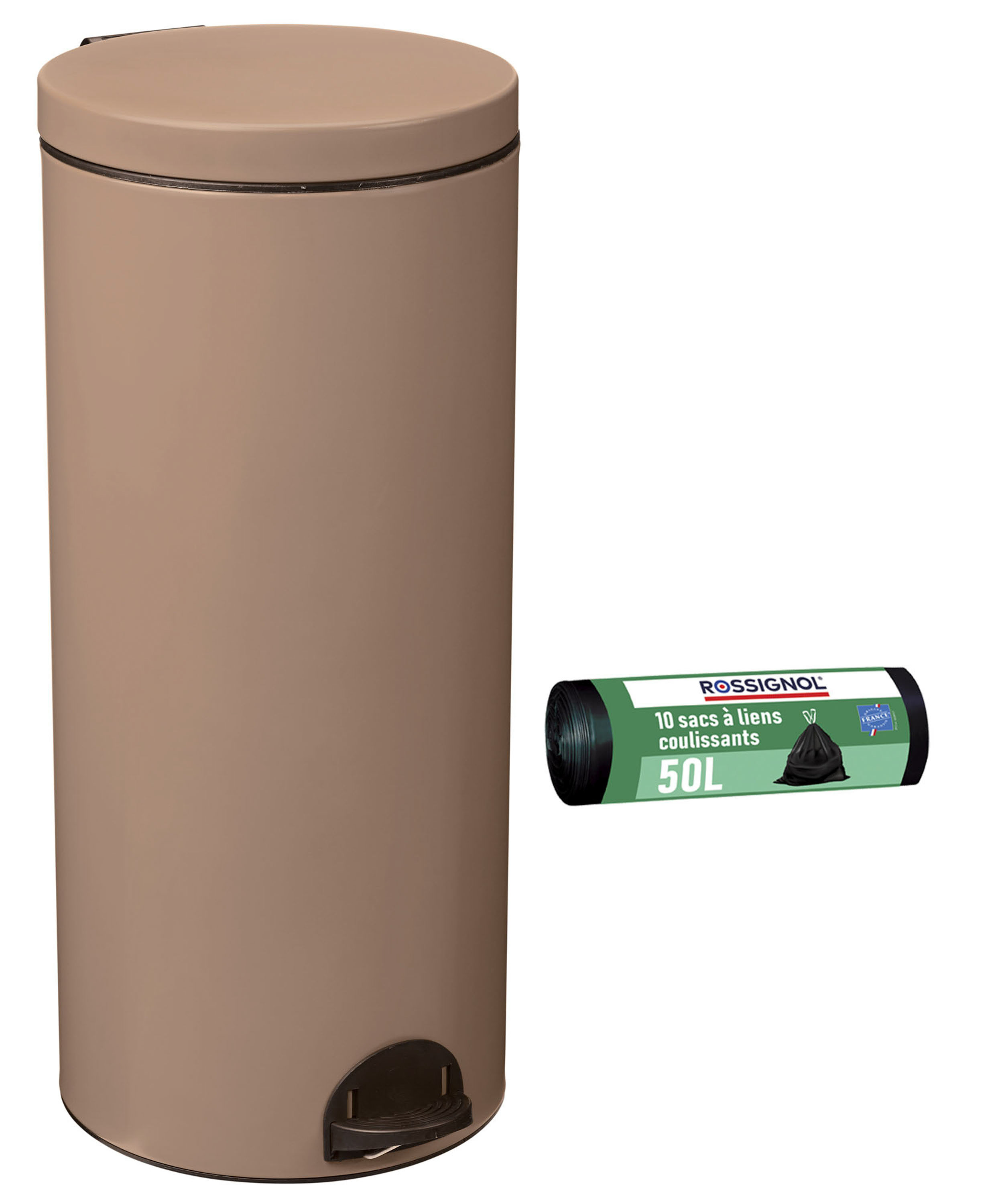 Poubelle Pédale 30L Poubelle De Cuisine Elora 30L Rossignol À