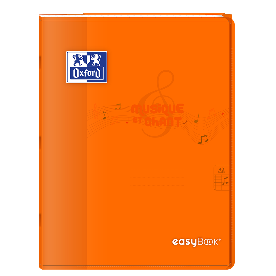 Cahier De Musique Oxford - Format A4 - 24 Pages (12 Portées/12 Quadrillées) - Papier 90 G