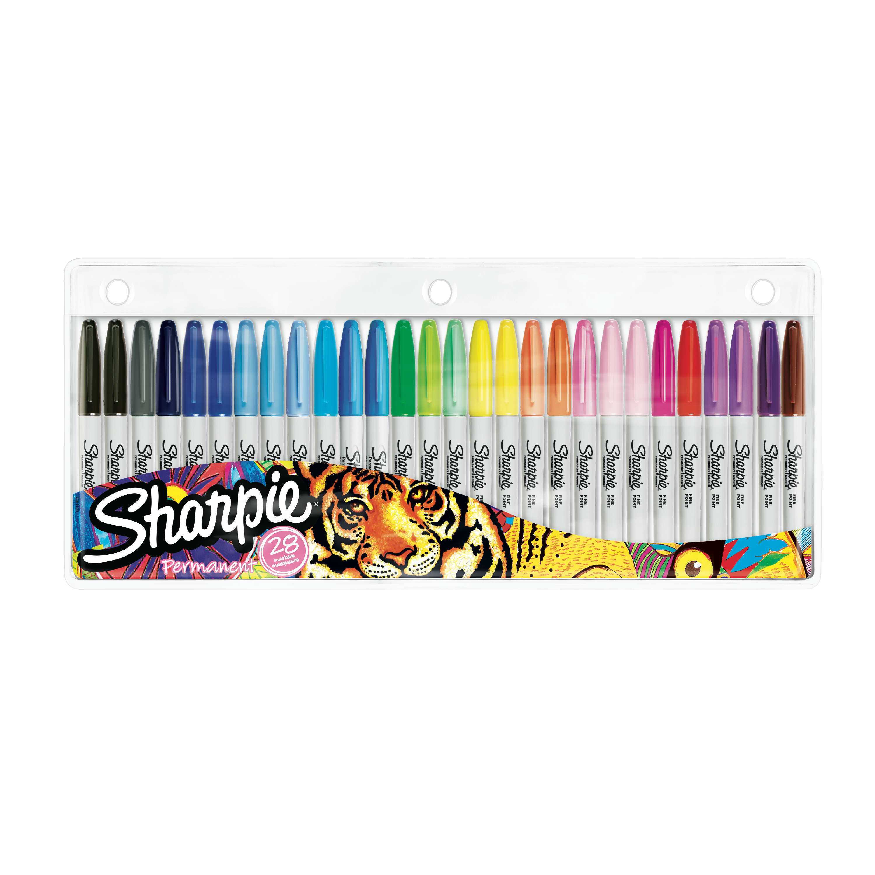 SHARPIE 12 Marqueurs permanents, Assortiment de couleurs, pointe fine, sous  blister