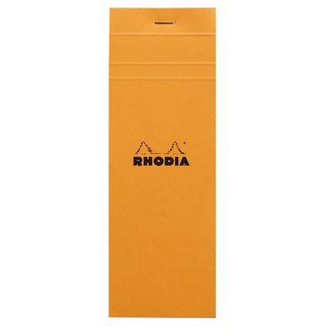 RHODIA 8600C - Bloc-Notes Agrafé Shopping N°8 Orange - Ligné - 7,4 X 21 Cm - 80 Feuillets - 9