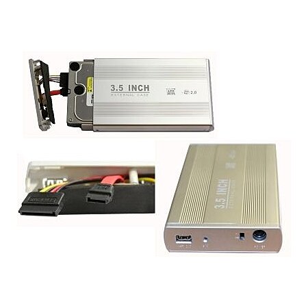 Fantec ALU-25B31 Boîtier externe pour disque dur SATA I / II / III ou SSD  de 2.5 (6.35 cm) hauteur max. de 9.5 mm, port USB 3.1 (micro USB-B)