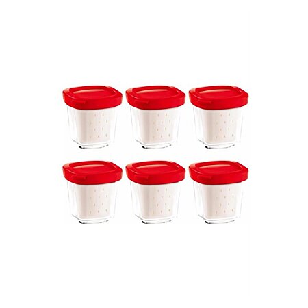 Lot de 12 couvercles en silicone transparent pour pots de yaourt pour la  yaourtière Seb Multidélices