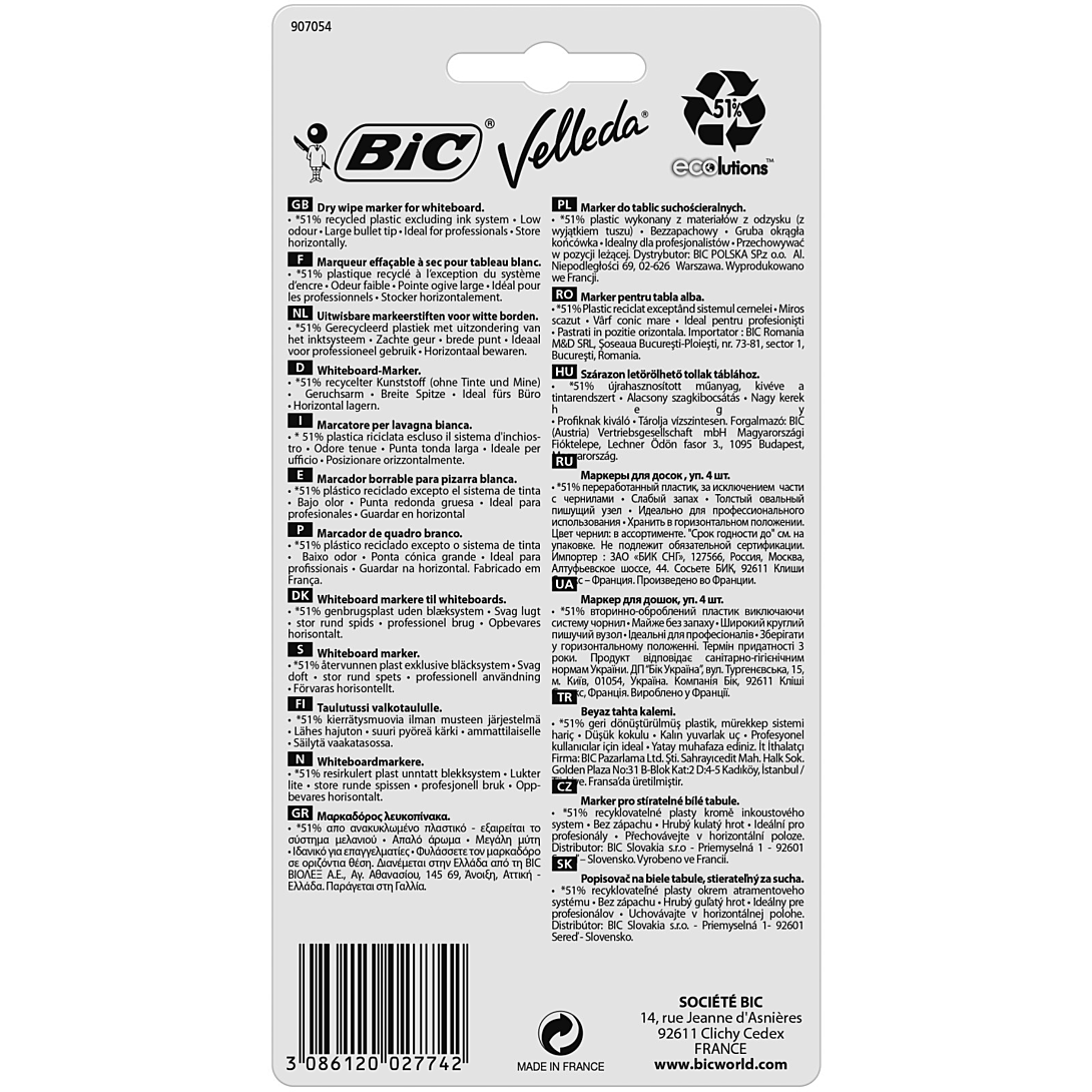 BIC Velleda 1701 ECOlutions Feutres Pour Tableau Blanc