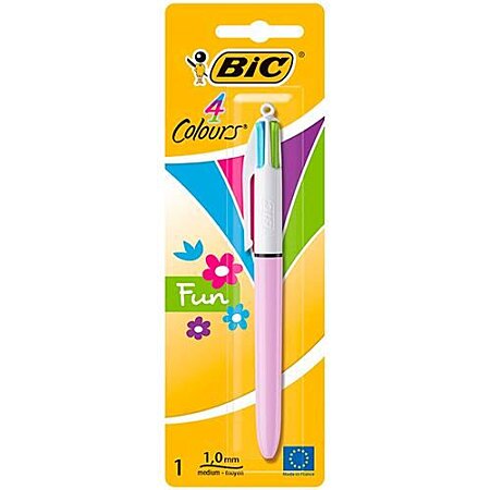 Bic 4 Colours Fashion sous blister - Stylo-Bille pastel