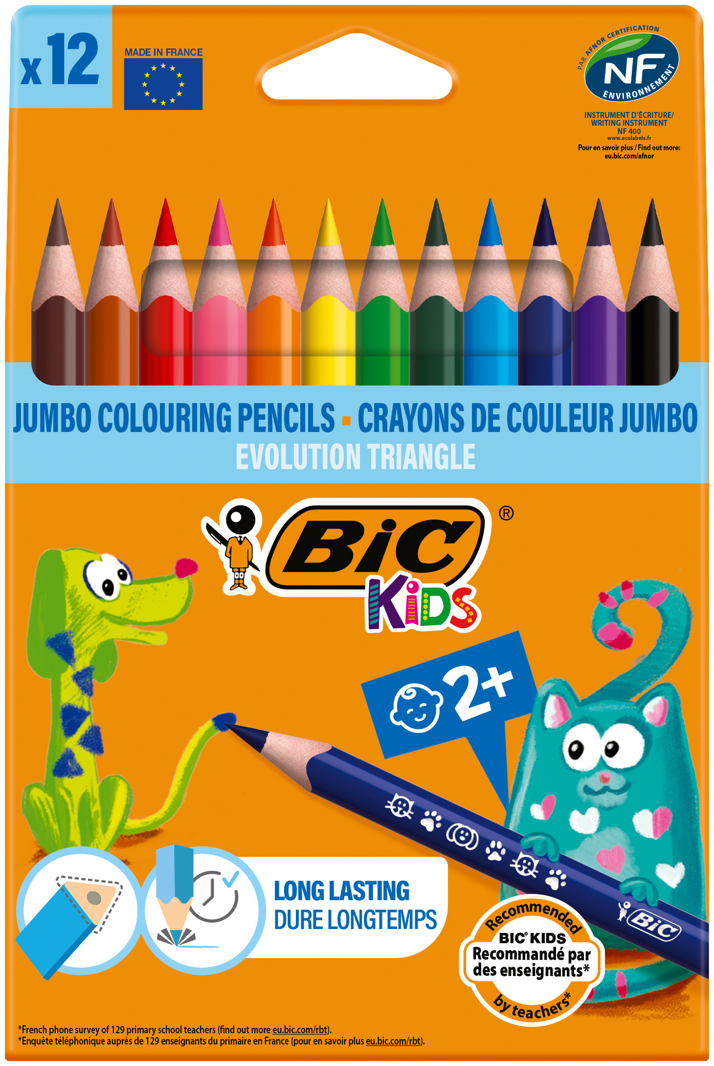 BIC Kids Evolution Triangle Crayons de Couleur Triangulaires
